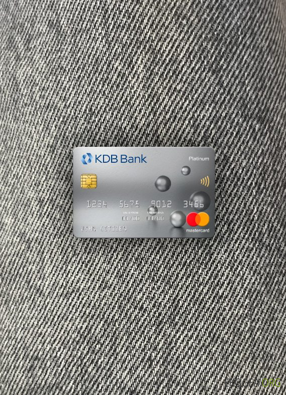 Corée du Sud KDB banque mastercard platine photolook recto